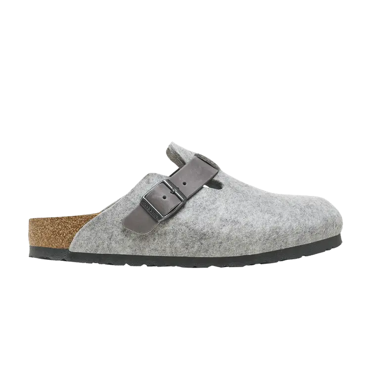 

Кроссовки Birkenstock Boston Natural Leather-Felt Light Grey, серый