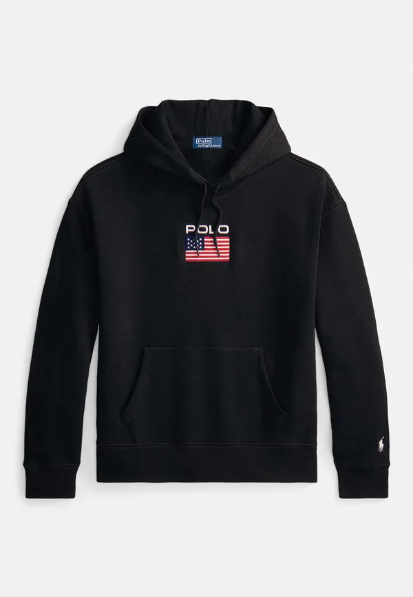 Толстовка с флисовой отделкой и олимпийским флагом Polo Ralph Lauren, Polo Black — фото 4