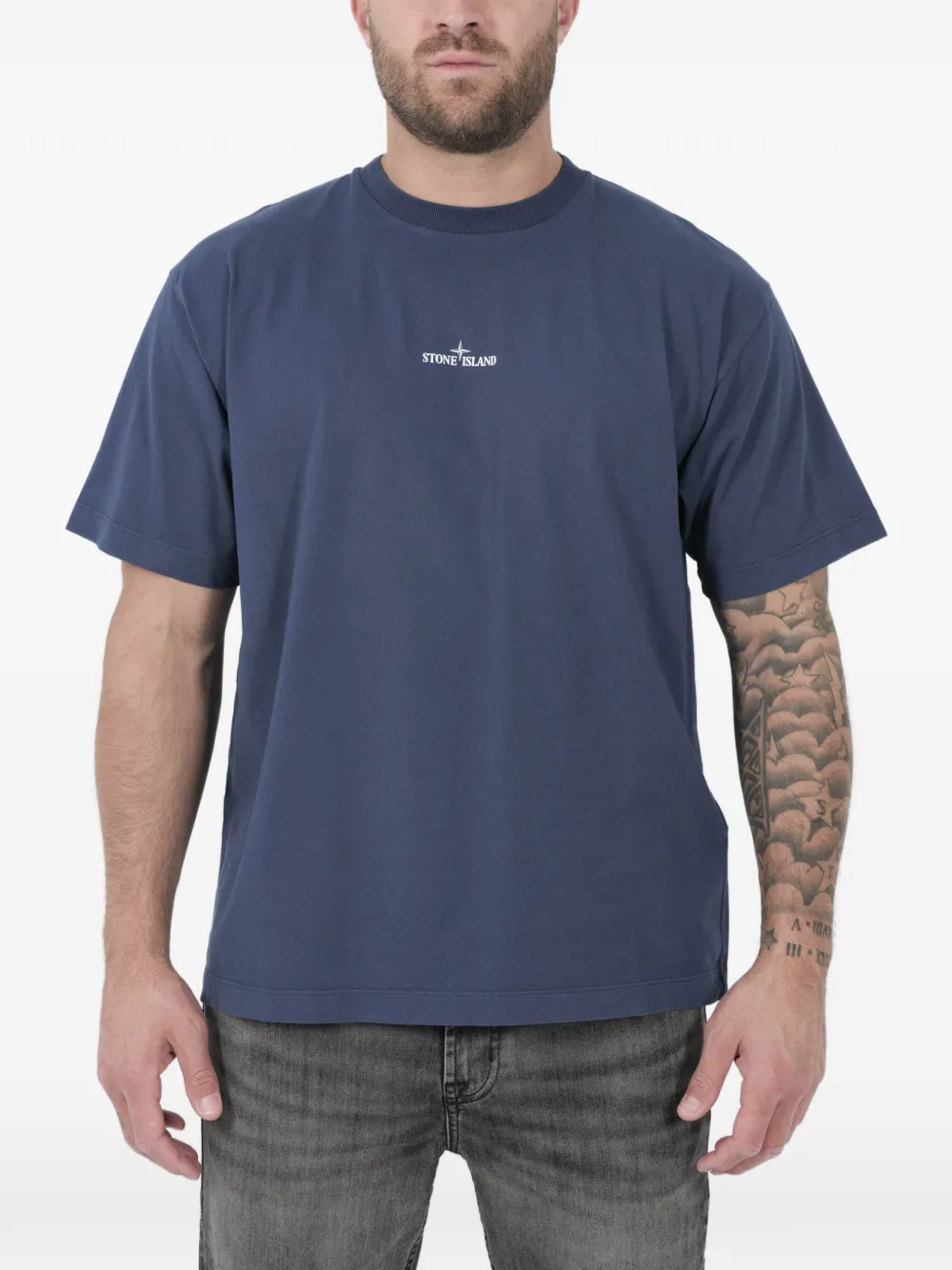 

Футболка с графичным принтом Stone Island, синий