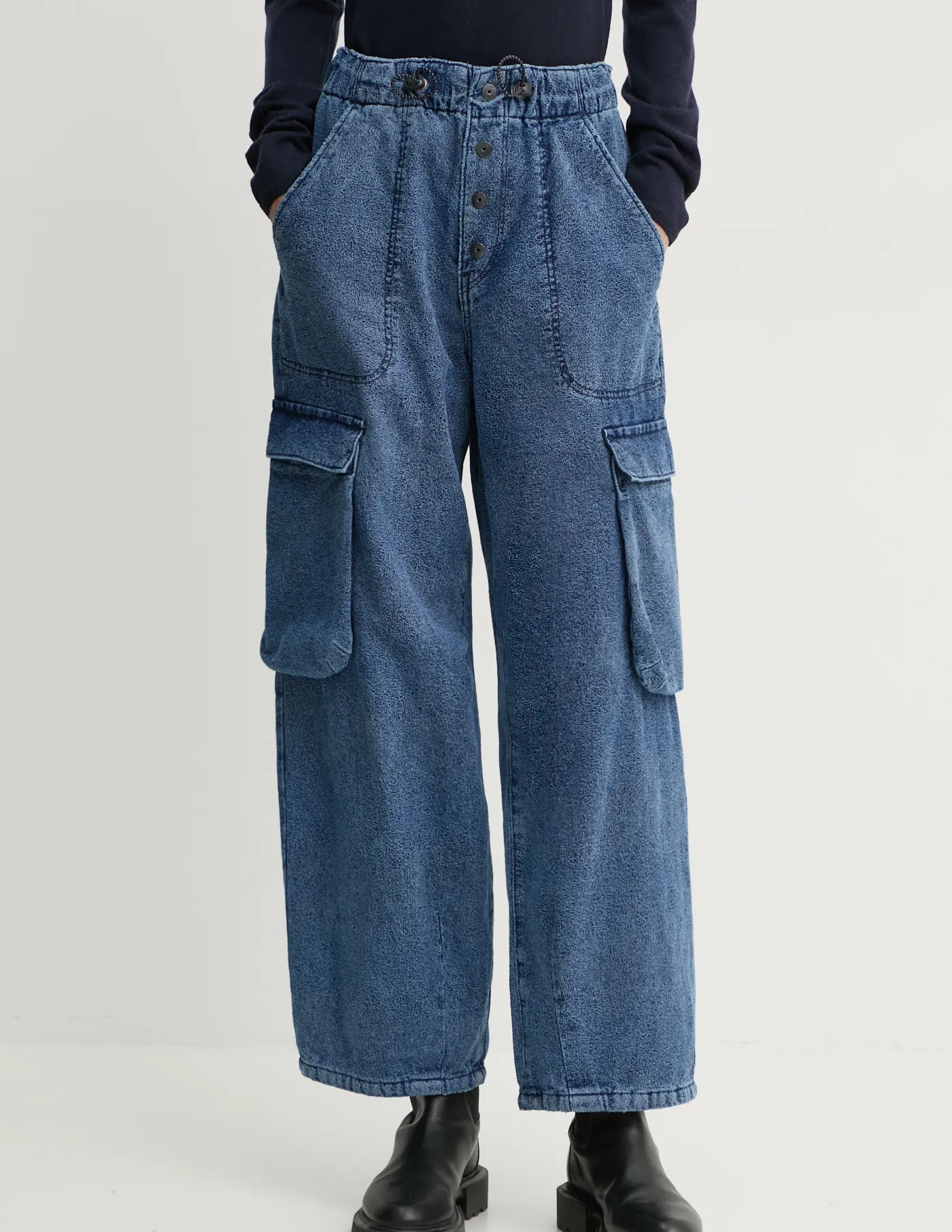 

Хлопковые брюки G-Star Raw, синий