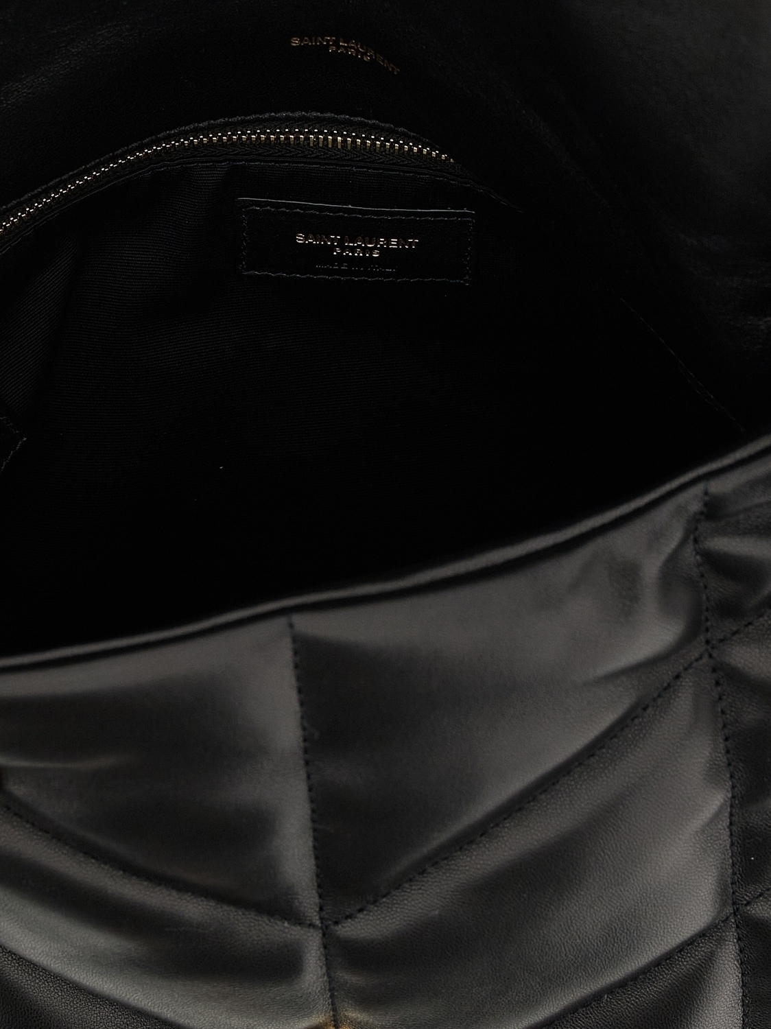 Сумка на плечо средней величины «Loulou Puffer» SAINT LAURENT, черный — фото 4
