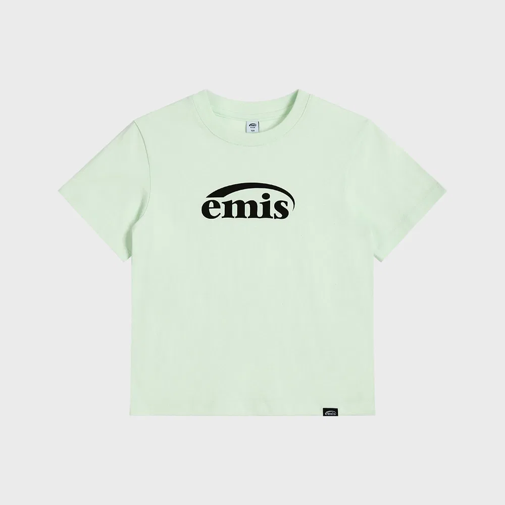 Детская футболка с новым логотипом, мятная, от Emis