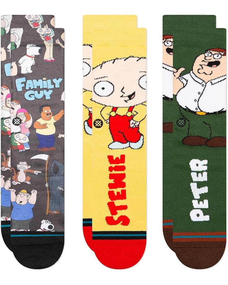 

Носки Unisex Stance Family Values Family Guy 3-Pack, разноцветный