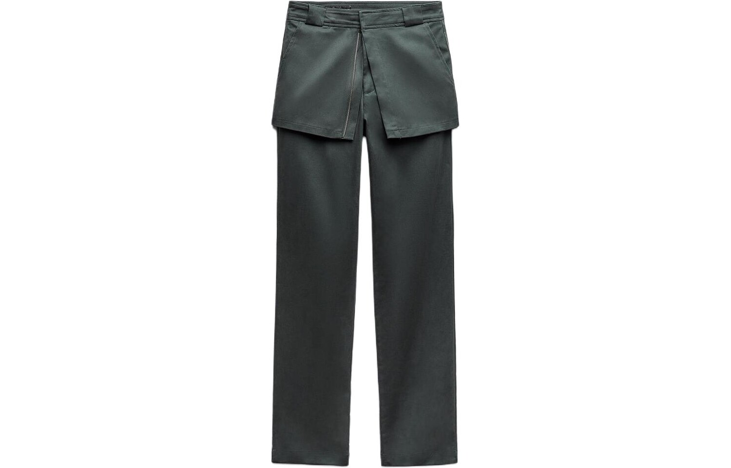 

Повседневные брюки женские утино-зеленые Zara