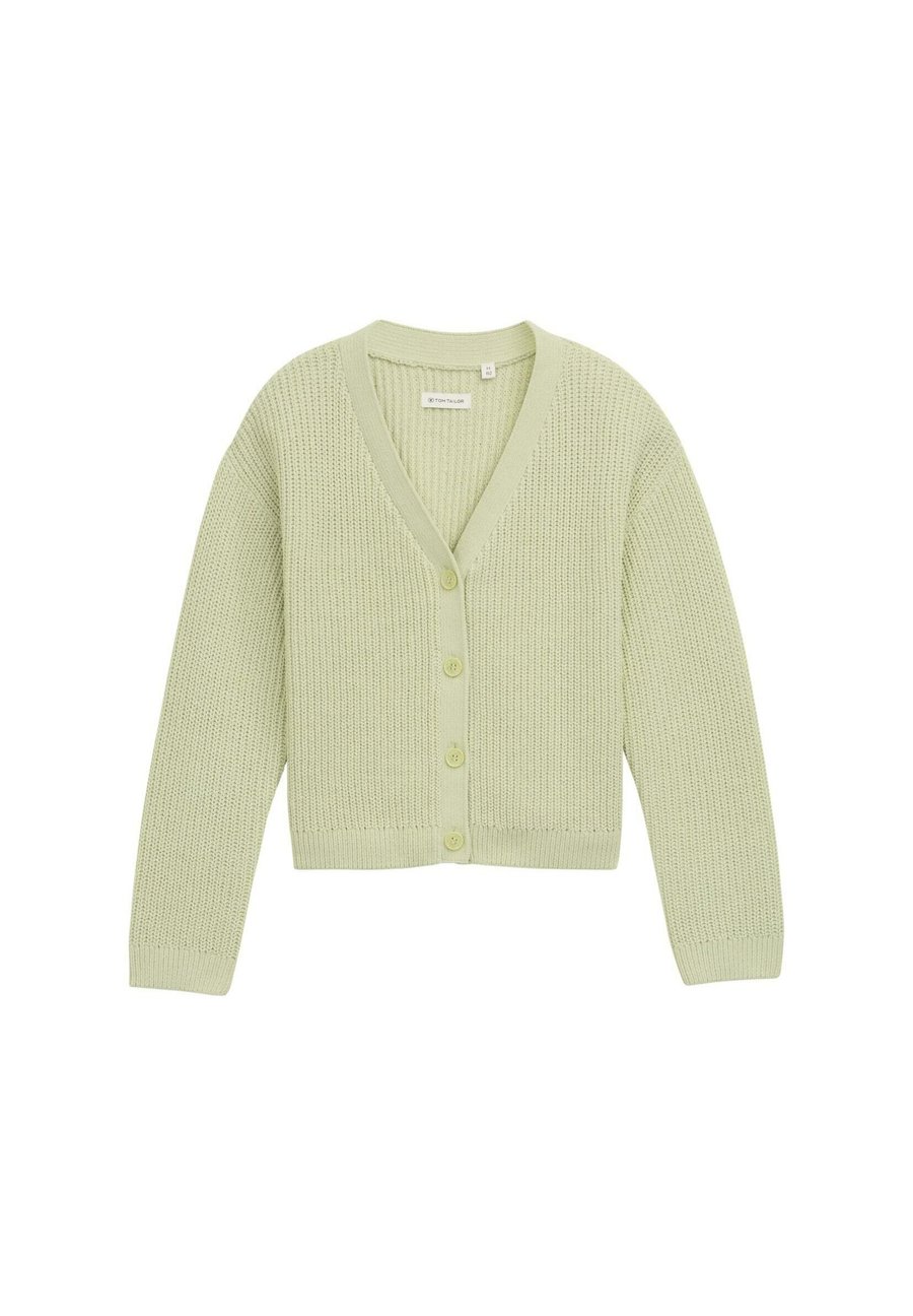 

Кардиган TOM TAILOR CROPPED MIT V-AUSSCHNITT, Seed Green/Green