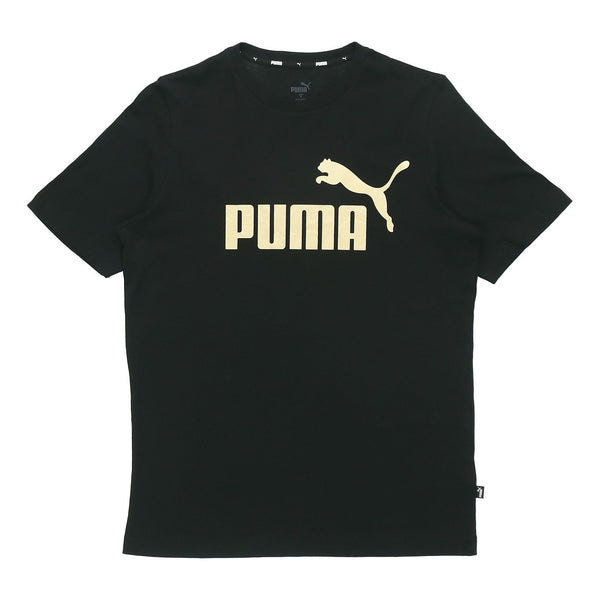 

Футболка essentials metallic logo t-shirt 'black' Puma, черный