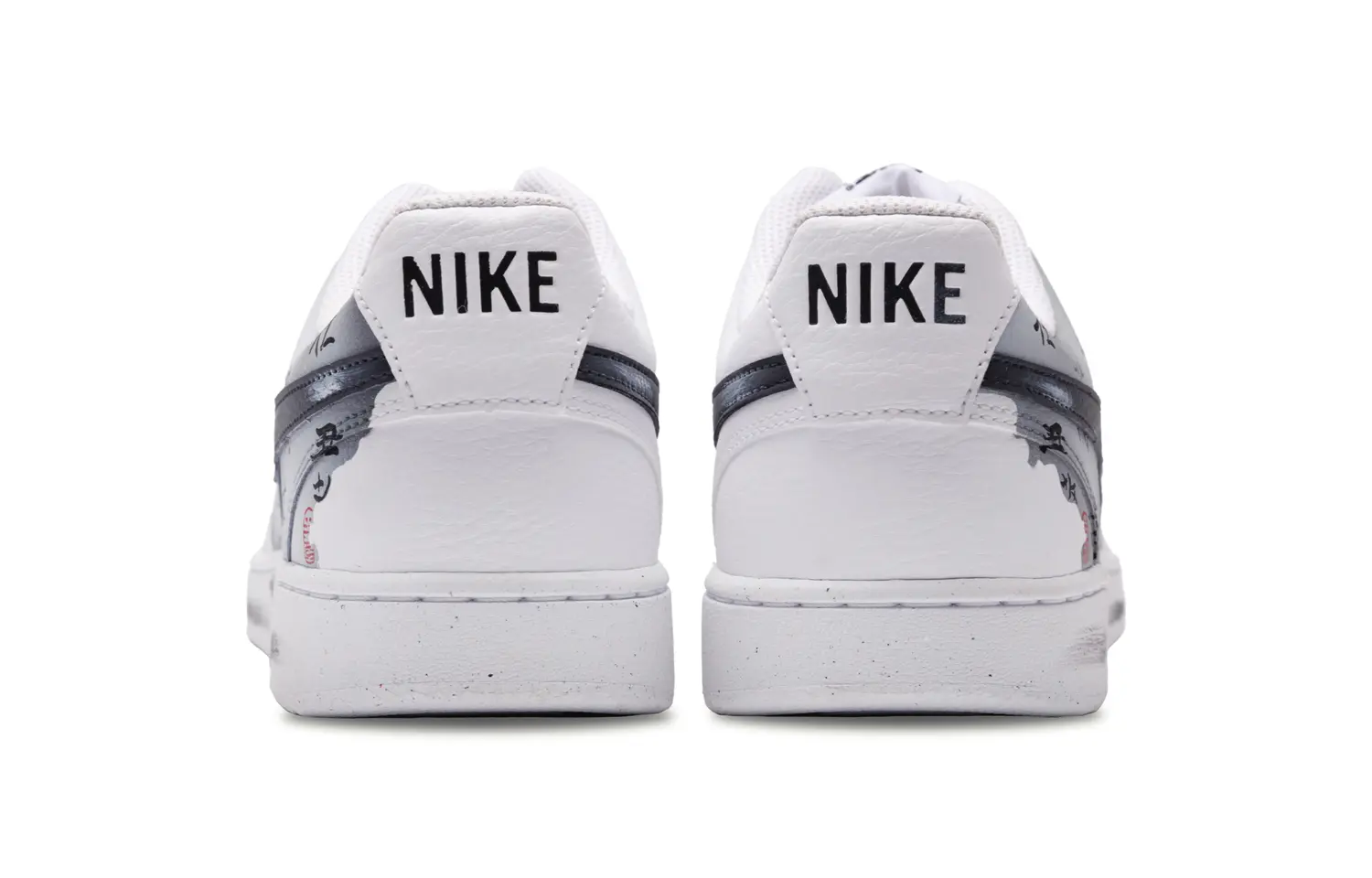 

Кроссовки Nike Court Vision 1 Skateboard Shoes Men Low-Top Black White, Черный, Кроссовки Nike Court Vision 1 Skateboard Shoes Men Low-Top Black White
