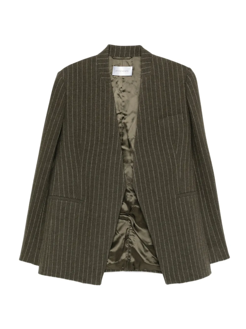 

Блейзер Jorolo в тонкую полоску Christian Wijnants, зеленый