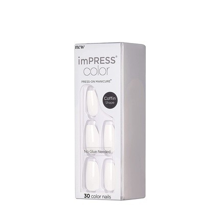 Маникюрный набор Kiss Color Press-On Nails без лака Frosting, 30 накладных ногтей, Impress — фото 3