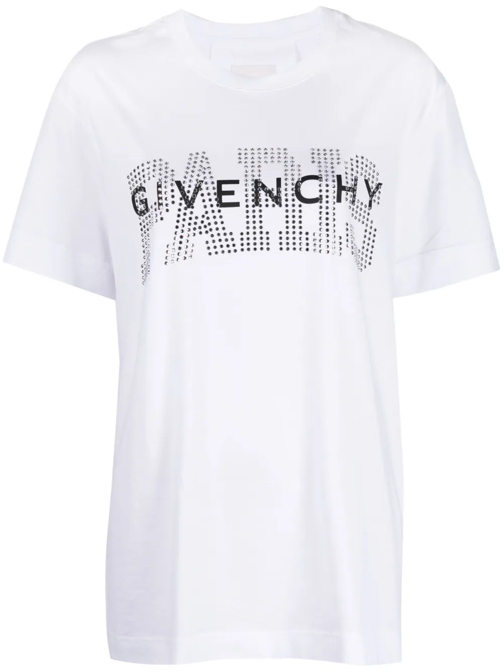 

Футболка с логотипом и стразами Givenchy, белый
