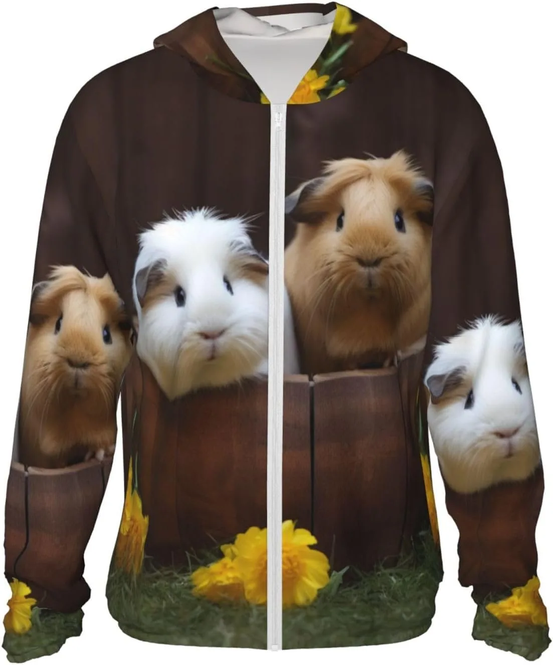 

Толстовка с капюшоном для морских свинок Unisex, UPF 50+, с длинным рукавом GDSHJKLW