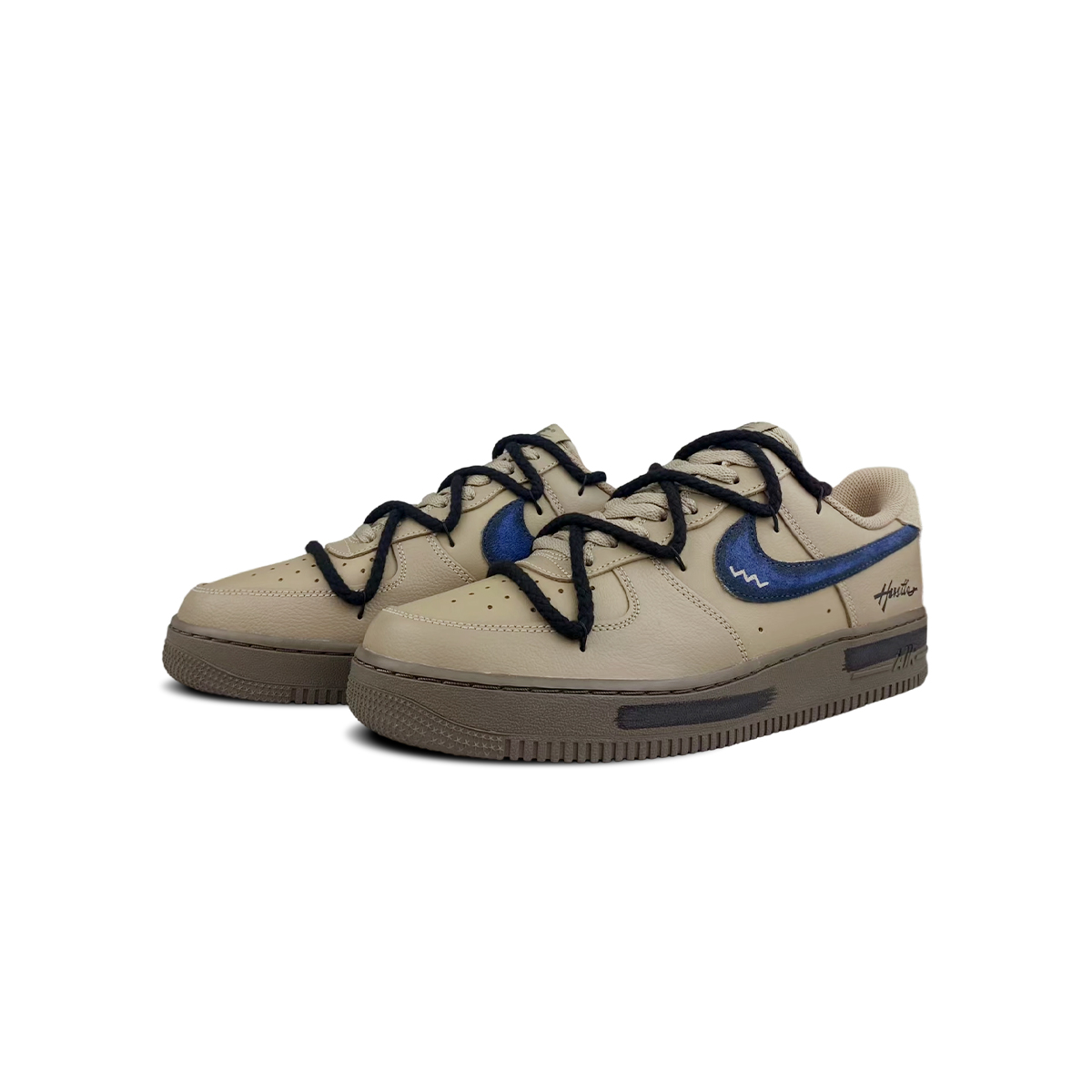 Air Force 1 BNK Swift Blessing устойчивые к истиранию низкие скейтборд кроссовки Unisex Nike, коричневый — фото 4