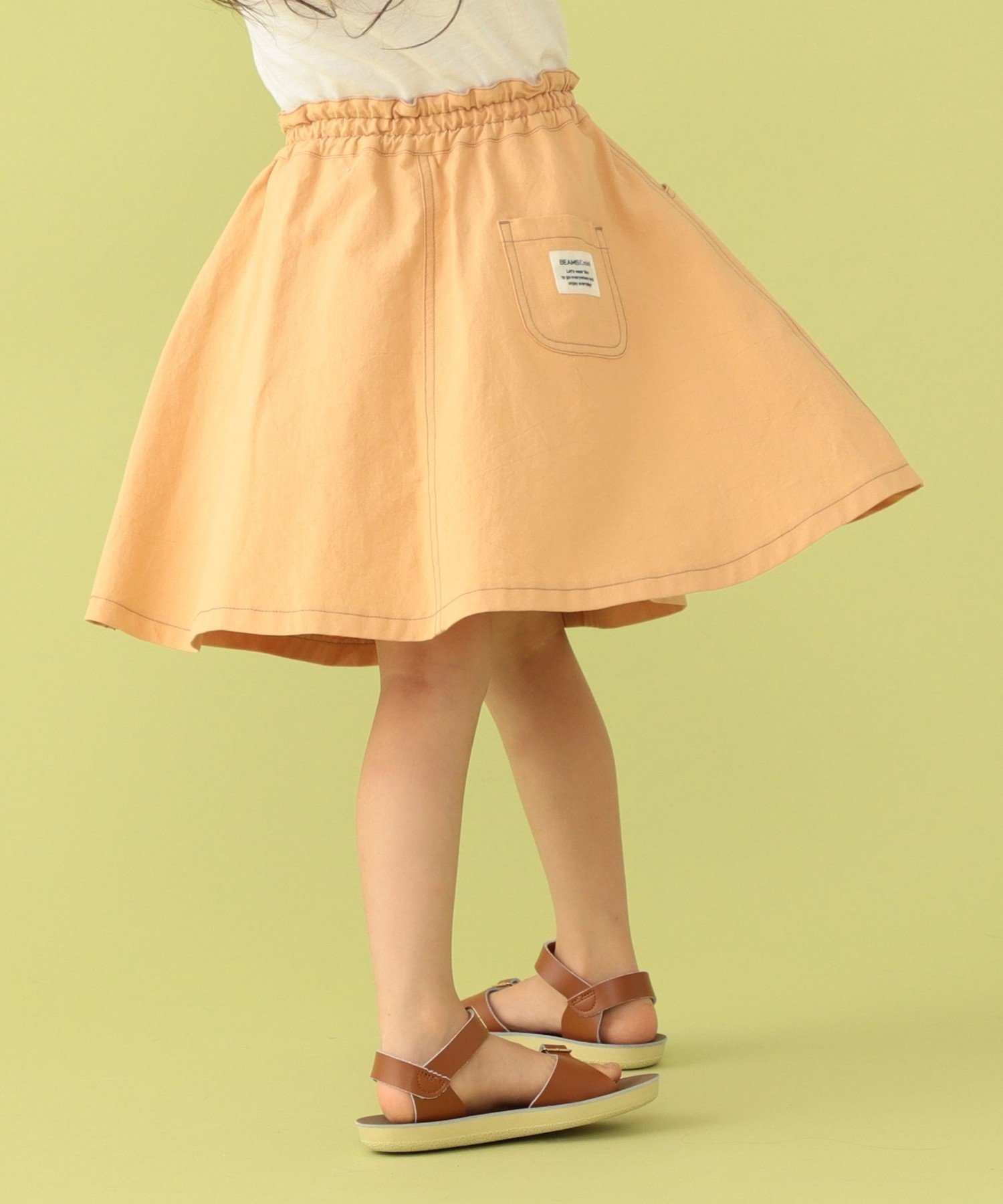 Короткая двойная юбка BEAMS mini / Big Pocket (90~150 см), CARROT — фото 2