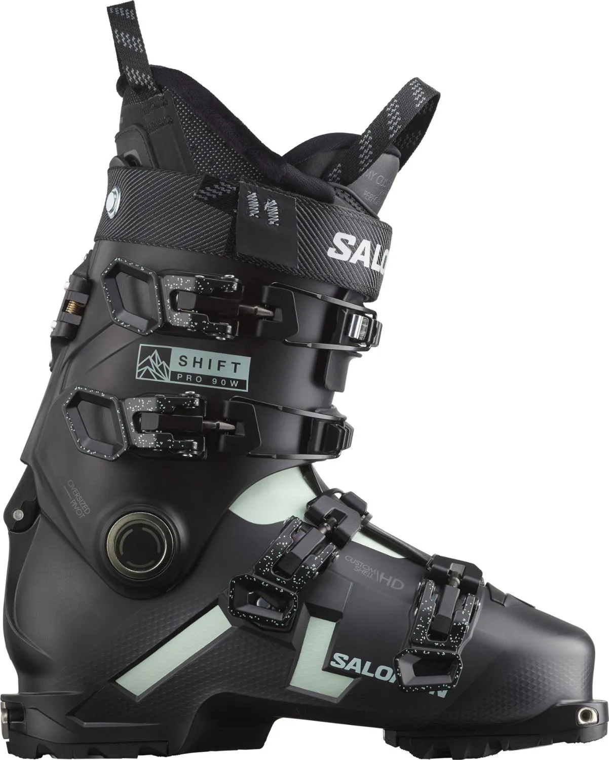 

Женские горнолыжные ботинки для фрирайда Salomon, Black/White Moss/Beluga
