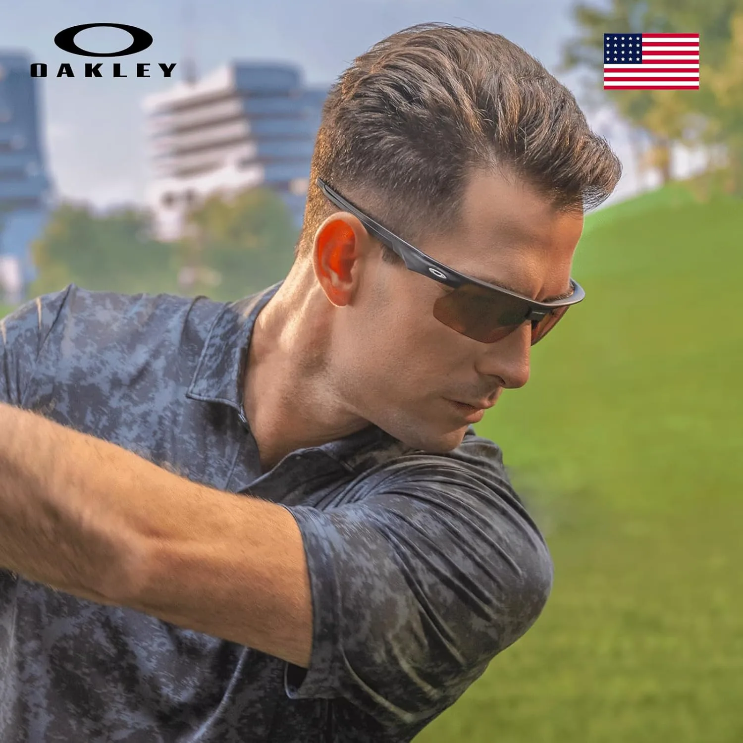

Солнцезащитные очки Oakley BISPHAERA OO9400 прямоугольной формы в комплекте с официальным набором для очков, Matte Olive Camo Frame | Prizm Tungsten Polarized Lens