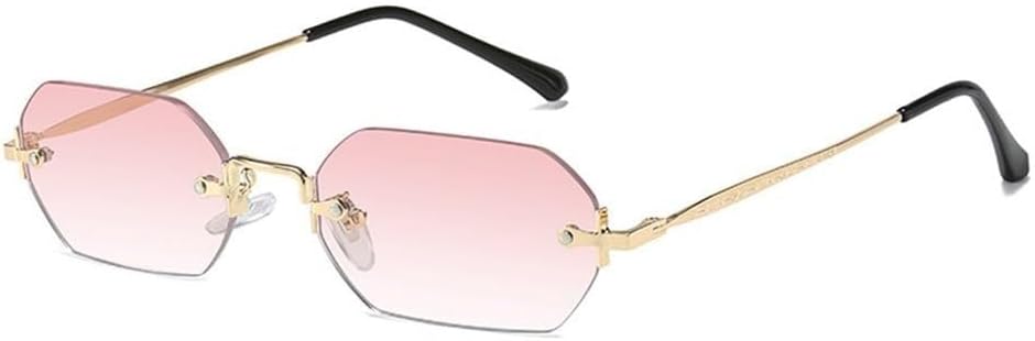 

Безободковые металлические солнцезащитные очки с градиентной окраской для женщин и мужчин, для путешествий, занятий спортом на открытом воздухе, бега и езды Generic, Gold Pink