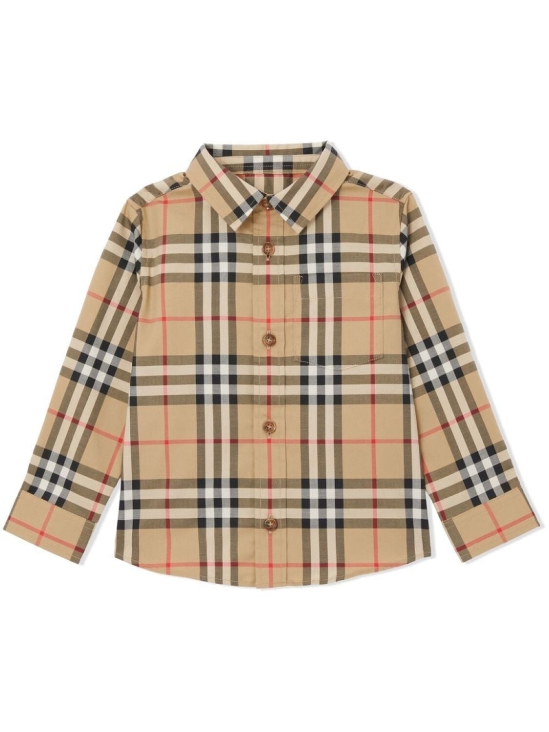 

Burberry Kids рубашка в клетку Vintage Check с длинными рукавами, нейтральный цвет