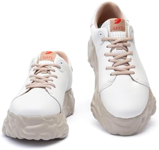 

Мужские модные кроссовки UIN, массивные, легкие, для прогулок, повседневные с легким надеванием, с художественной росписью, для путешествий и скейтборда Sanamolls , бежевый