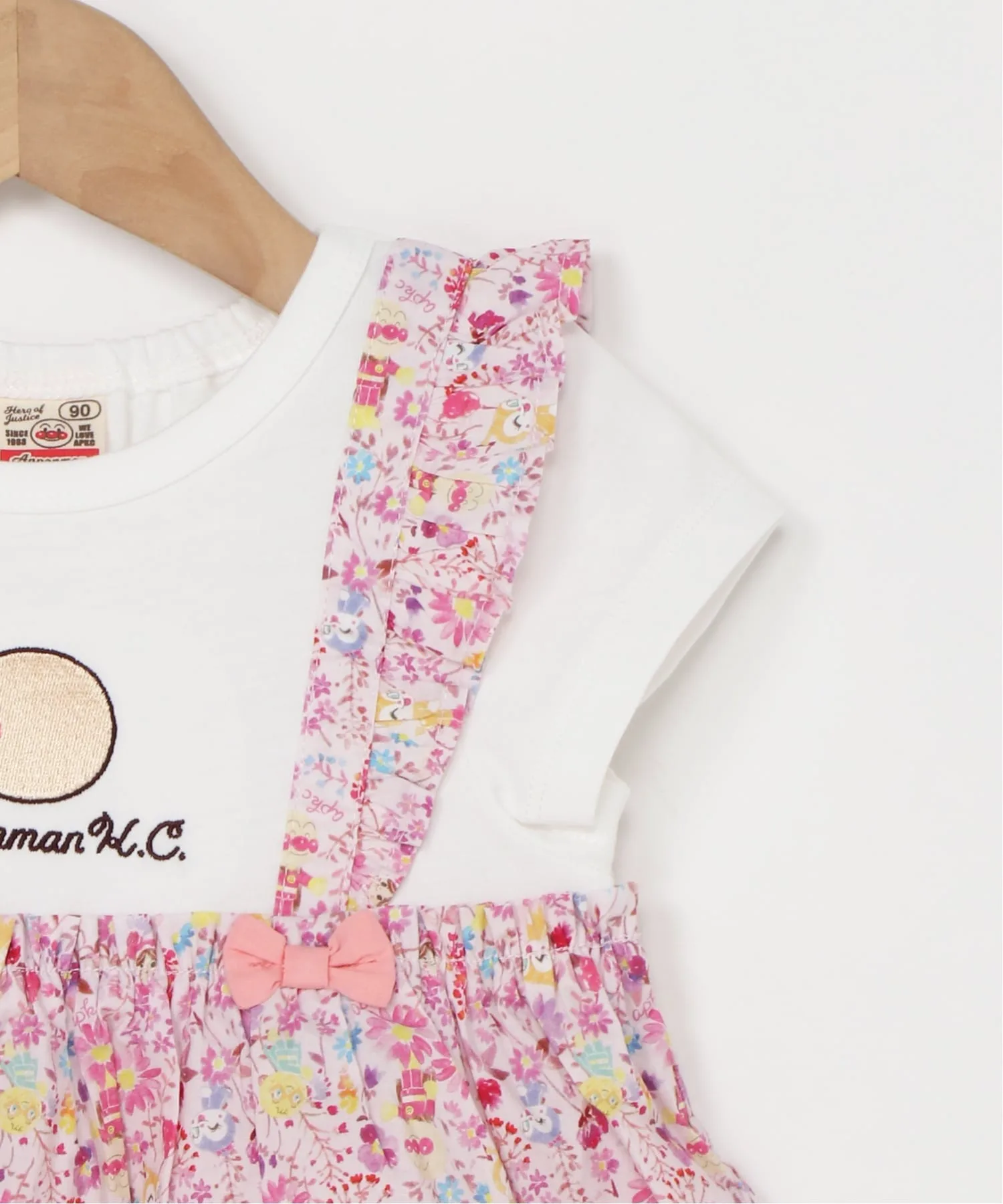 Детская коллекция ANPANMAN / (K) Туника для стыковки с цветочным принтом Anpanman Kids Collection, pink — фото 3