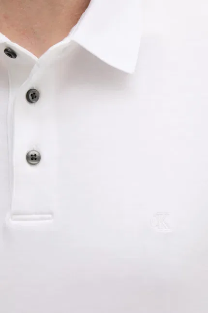Поло из эластичного хлопка Calvin Klein, белый — фото 4