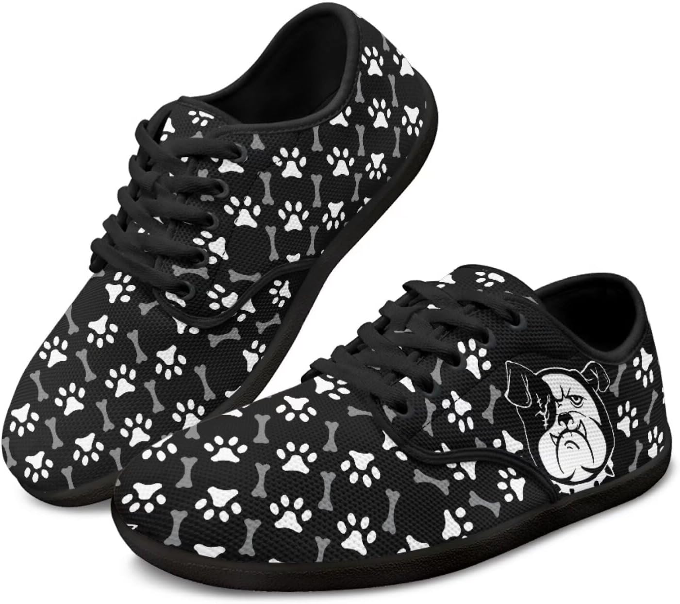 

Мужские босоножки Jeiento с отпечатком лапы собаки, широкая передняя часть, кроссовки с нулевым перепадом для тенниса и тренажерного зала, English Bulldog Paw