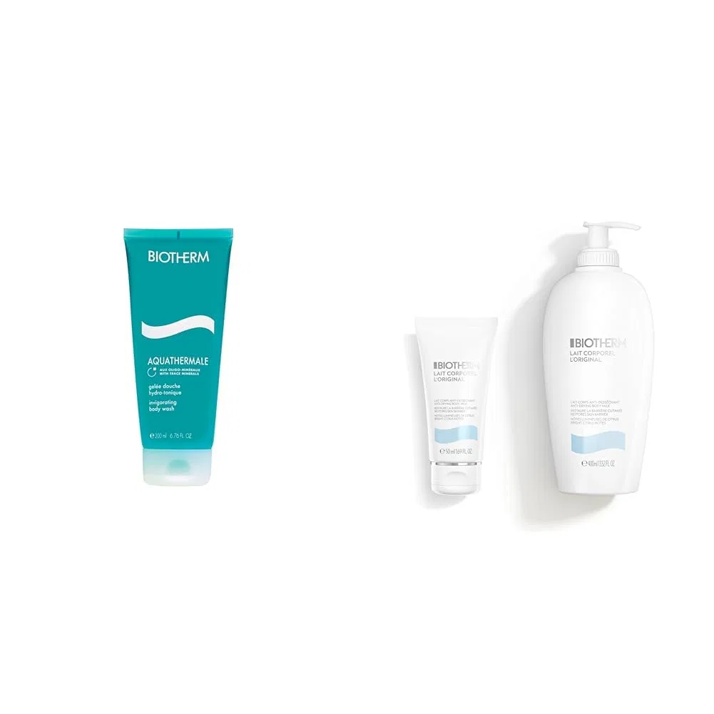 Набор «Aquathermale» с гелем для душа и молочком для тела Biotherm