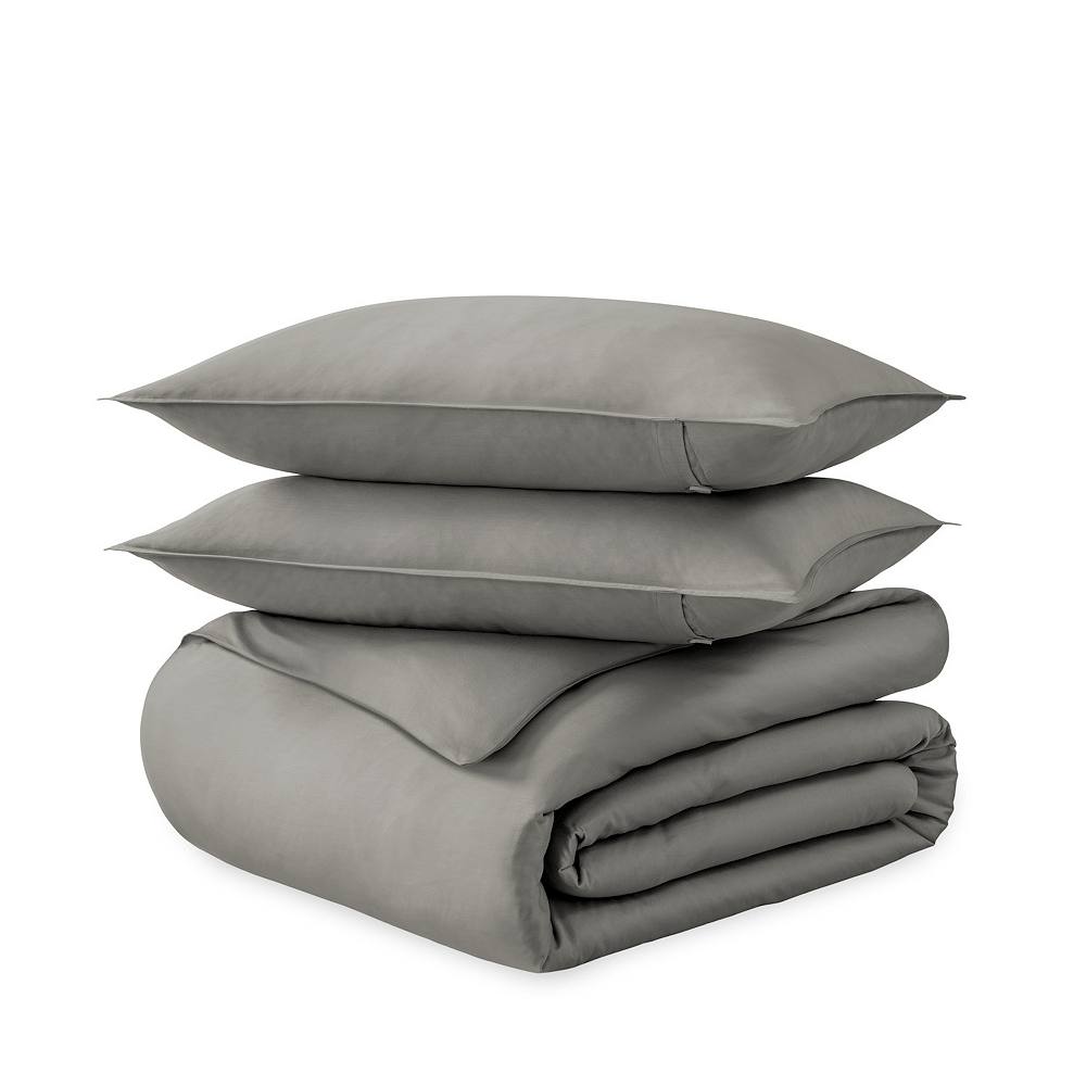 

Комплект пододеяльников Bare Home из 100% органического хлопка и сатина, цвет Light Grey