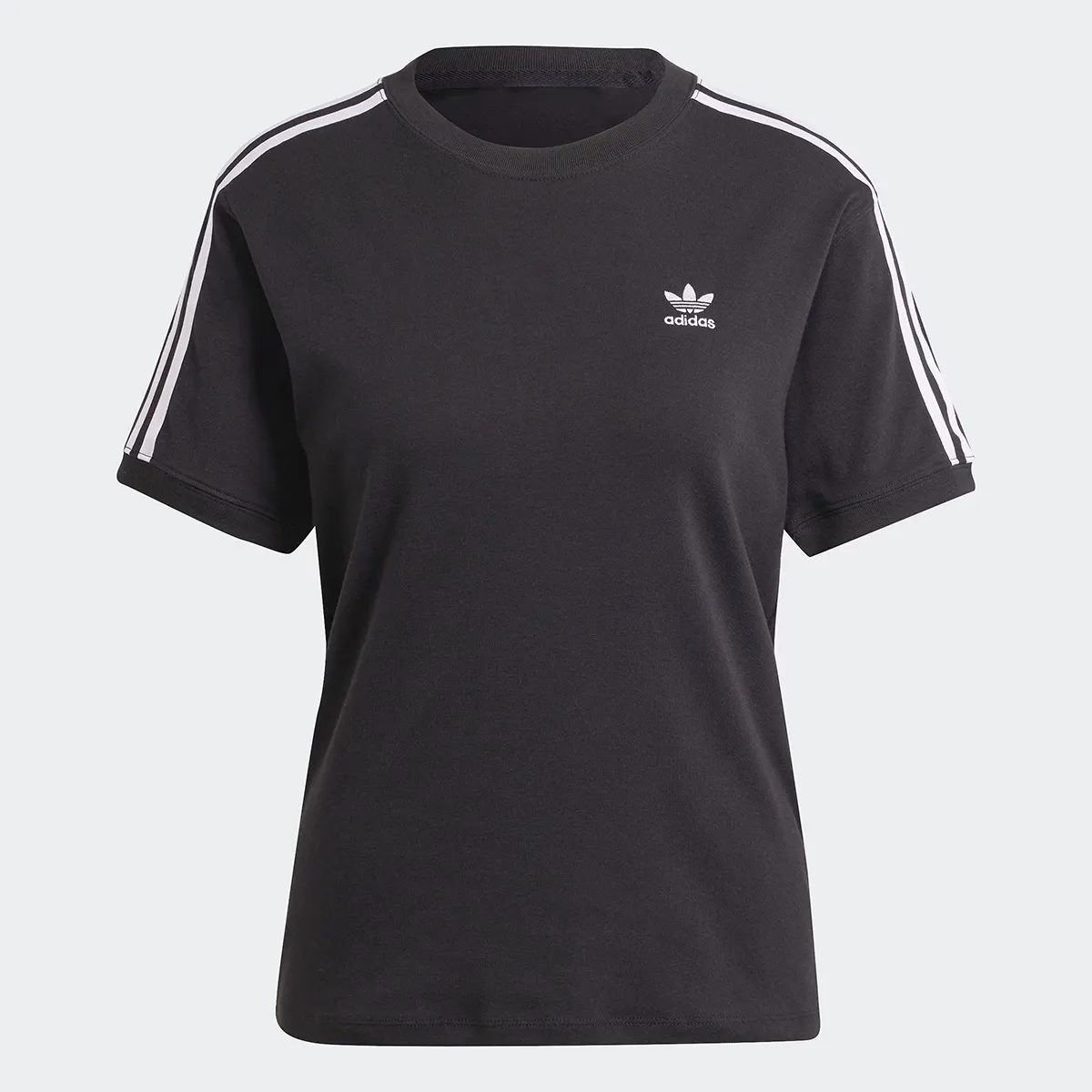 

Женская футболка с тремя полосками Adidas Originals, черный
