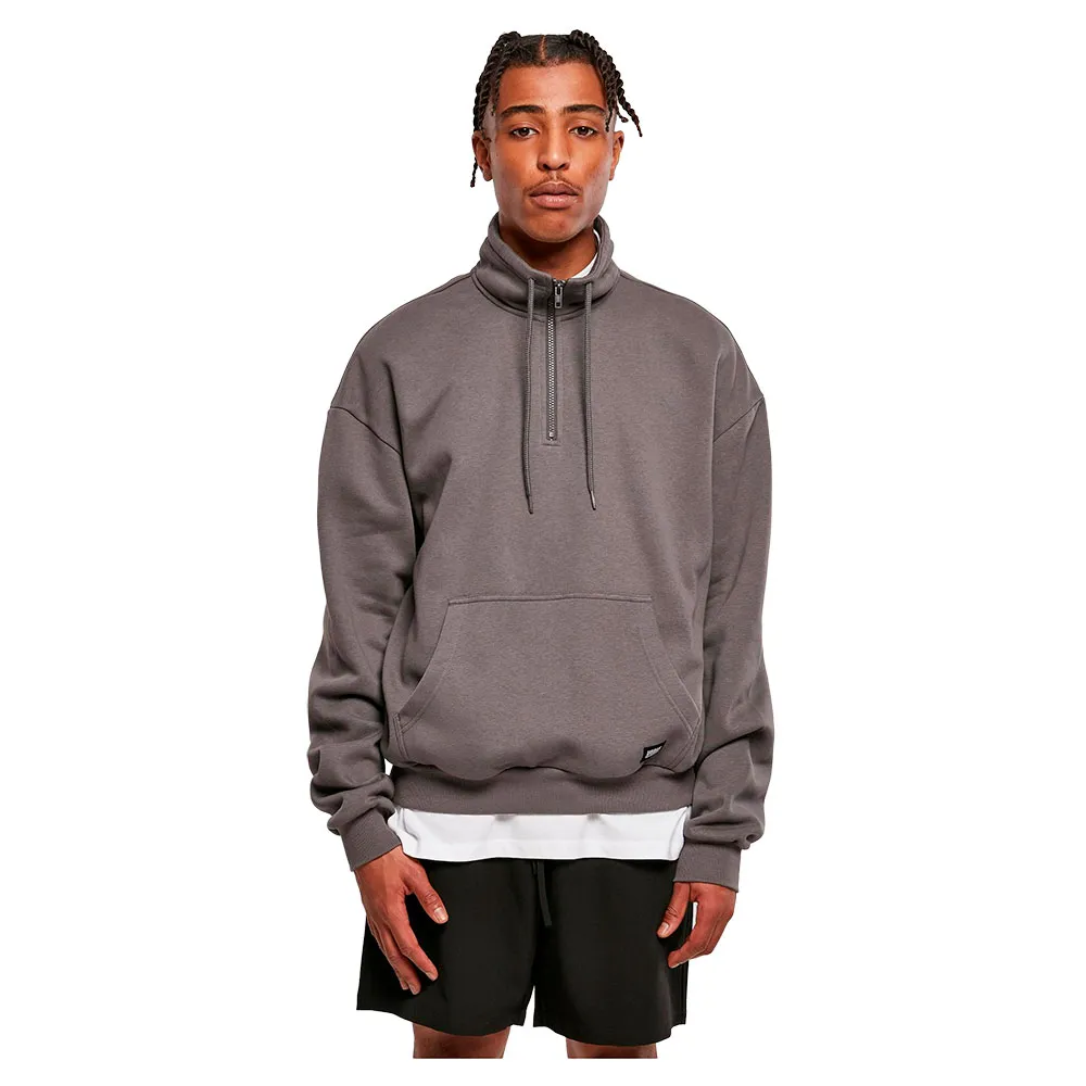 

Толстовка Urban Classics Organic Drawstring half zip, серый