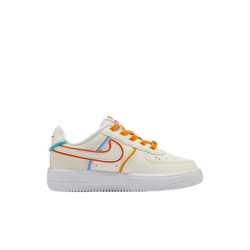 Детская повседневная обувь Force 1 Low LV8 EasyOn Nike, белый/красный/синий/оранжевый — фото 2