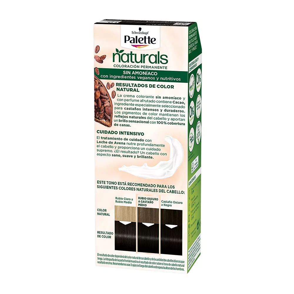 Краска для волос Palette naturals color creme Palette, цвет 1.0-black, 1 шт. — фото 2
