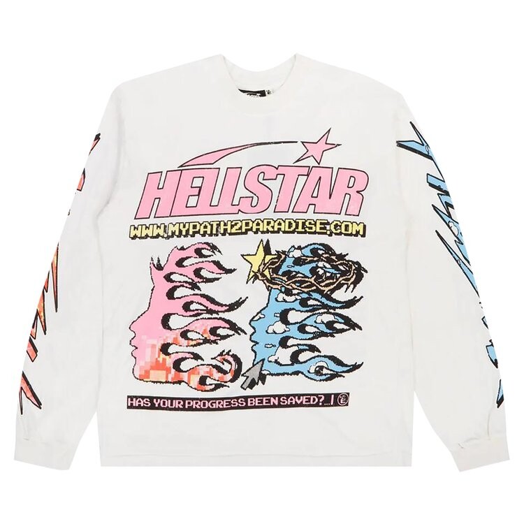 

Футболка Hellstar Pixel Long-Sleeve Tee, белый