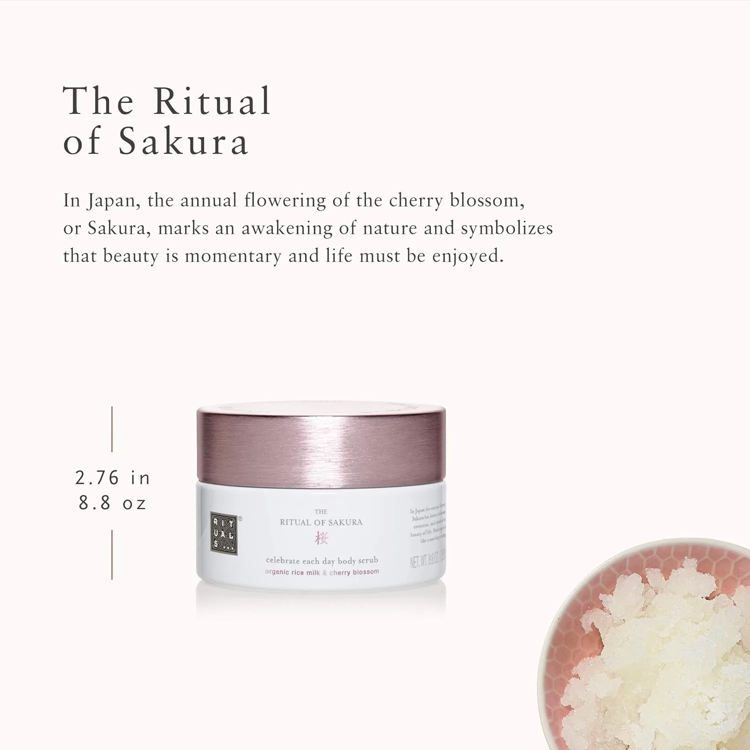 Скраб для тела Rituals The Ritual of Sakura, унисекс, 255 мл. 249.48 г (1 шт.) — фото 3