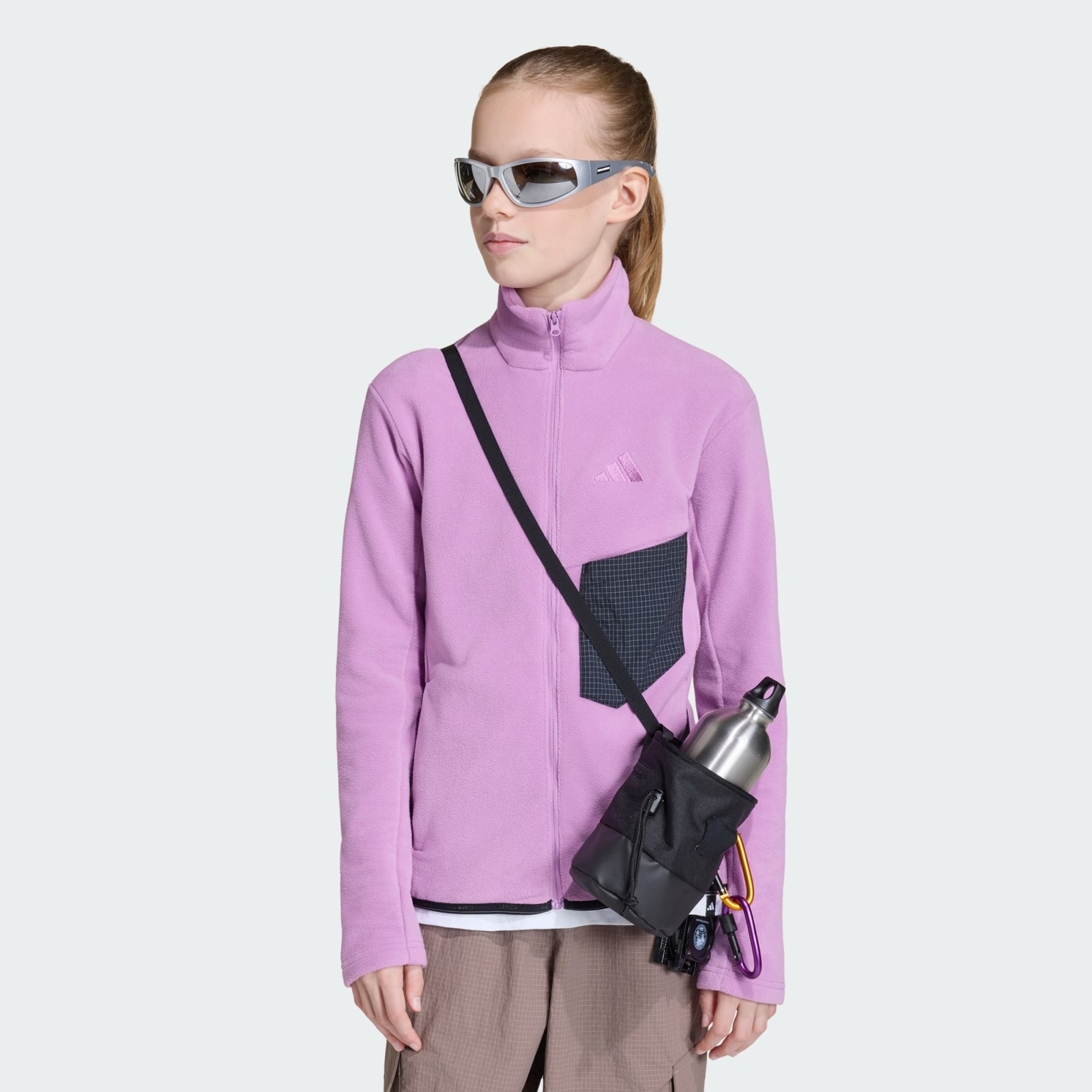 ADIDAS TERREX Легкая фиолетовая флисовая куртка Athletic — фото 4