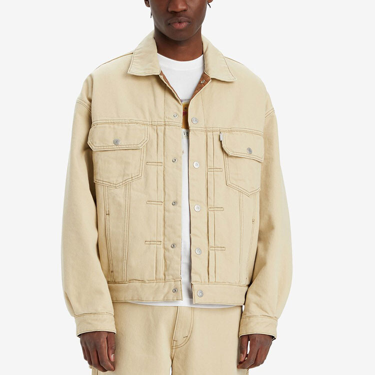 Мужская джинсовая куртка SilverTab Series, абрикосовый цвет Levis, цвет Apricot — фото 3