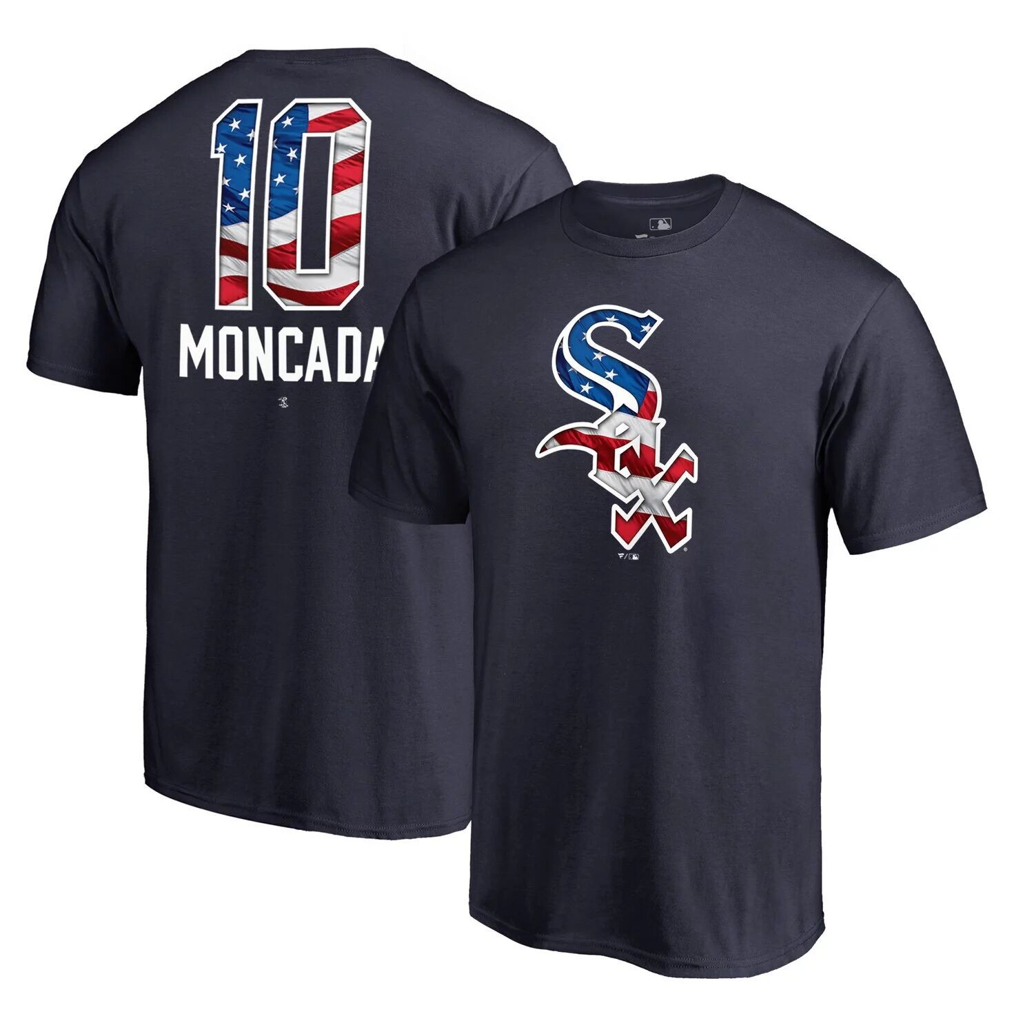 

Мужская футболка Fanatics с логотипом Yoan Moncada Navy Chicago White Sox Banner Wave с именем и номером