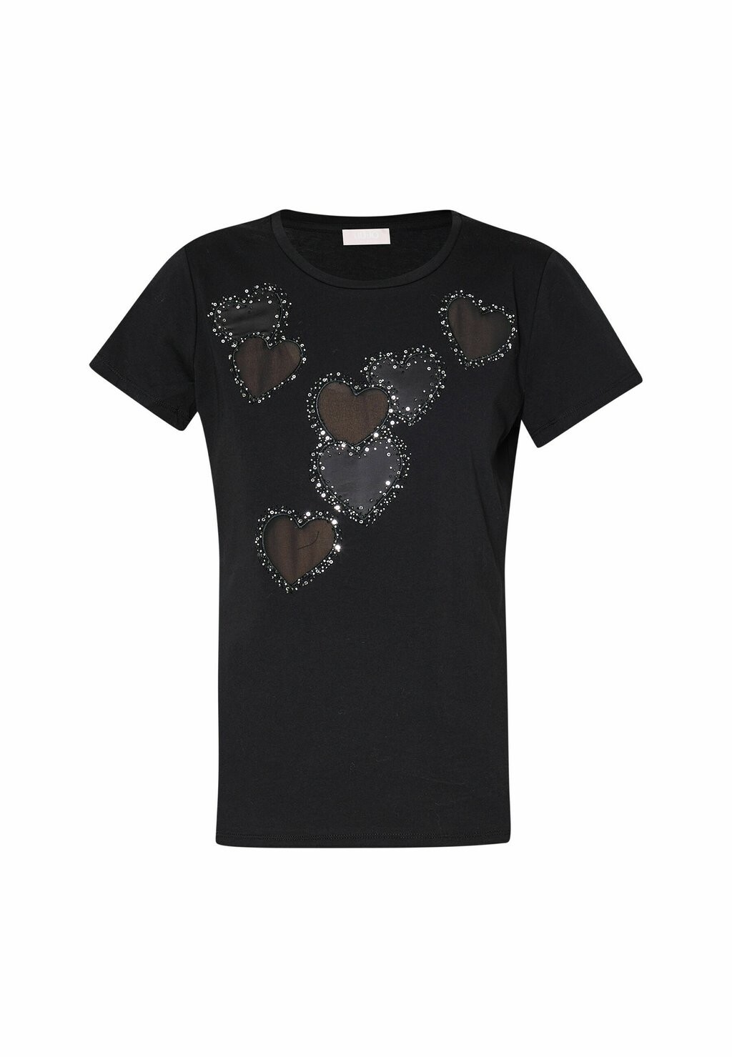 

Футболка с принтом WITH APPLIQUÉS LIU JO, черный