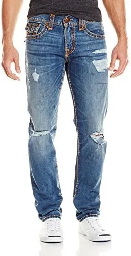 

Джинсы True Religion Geno Flap Pocket Rip and Worn Super T Relaxed Slim