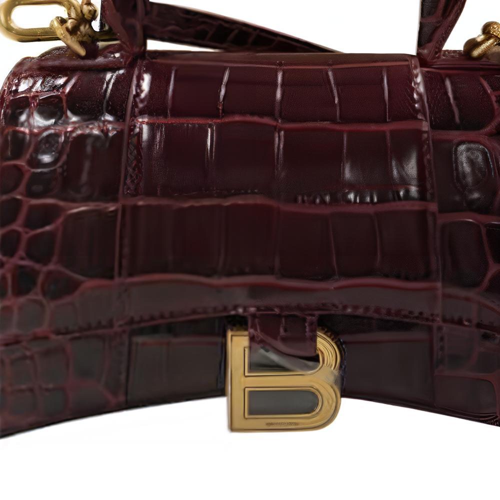 Balenciaga Женская сумка через плечо из телячьей кожи глубокого красного — фото 4