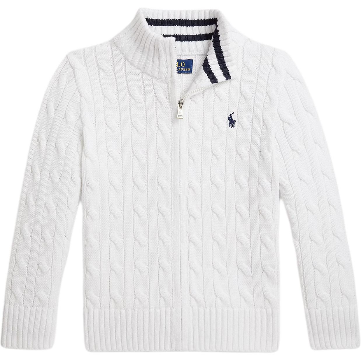 

Детский свитер с воротником стойкой, умеренные Ralph Lauren, белый