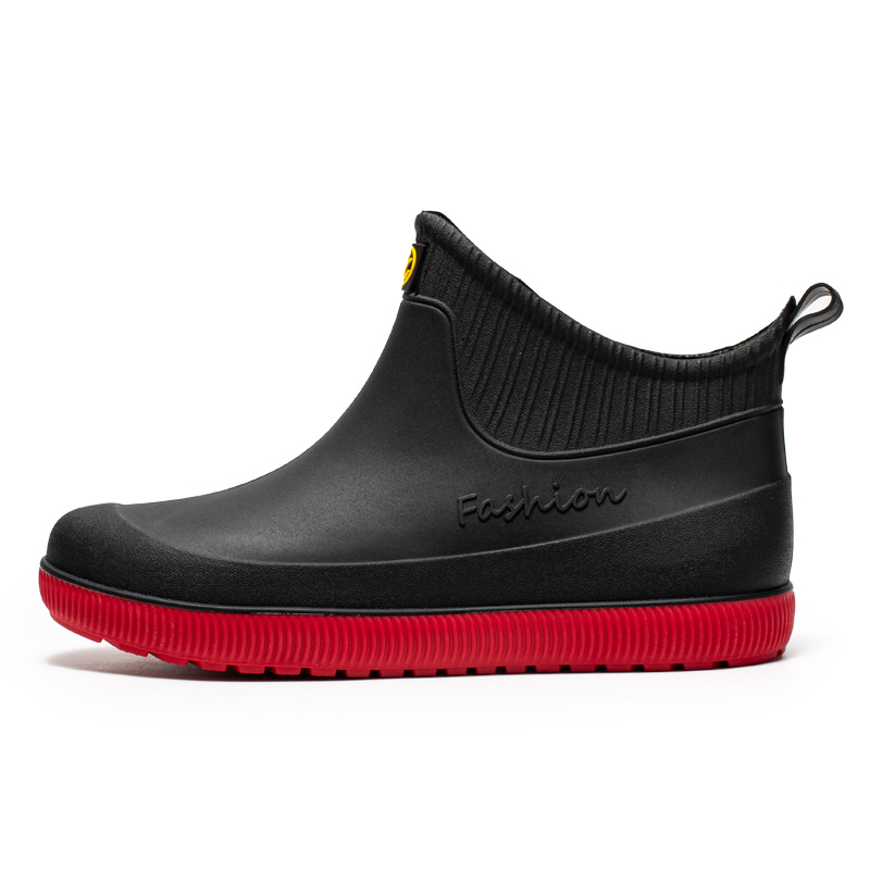 

Резиновые сапоги мужские LONGYING, Black Red