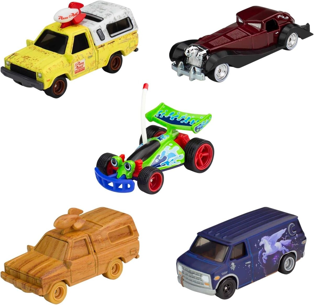 

НАБОР HOT WHEELS 2022 100 ЛЕТ DISNEY PIXAR, 5 предметов HKF06