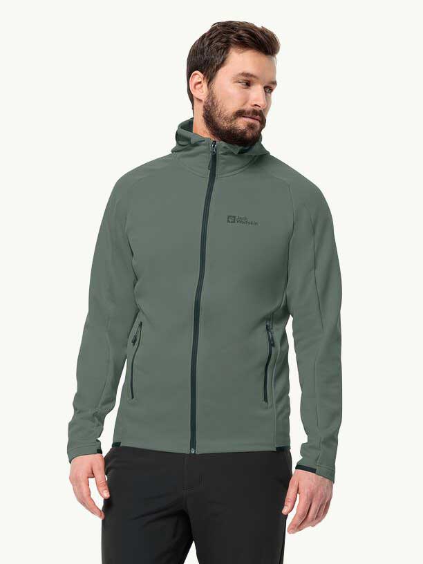 

Толстовка Jack Wolfskin ALPGRAT HOODED FZ M, зеленый