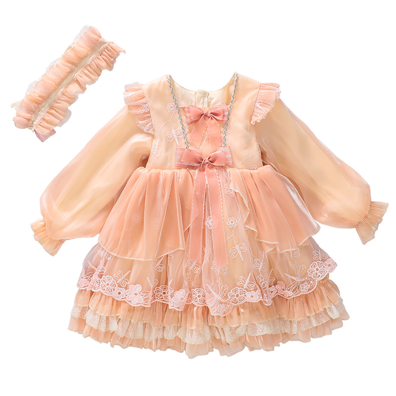 

Платье для девочек PROTECTCAMEL, розовый+headdress