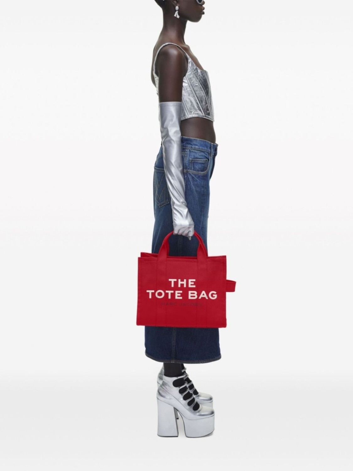 Сумка The Canvas Large Tote Marc Jacobs, красный — фото 3