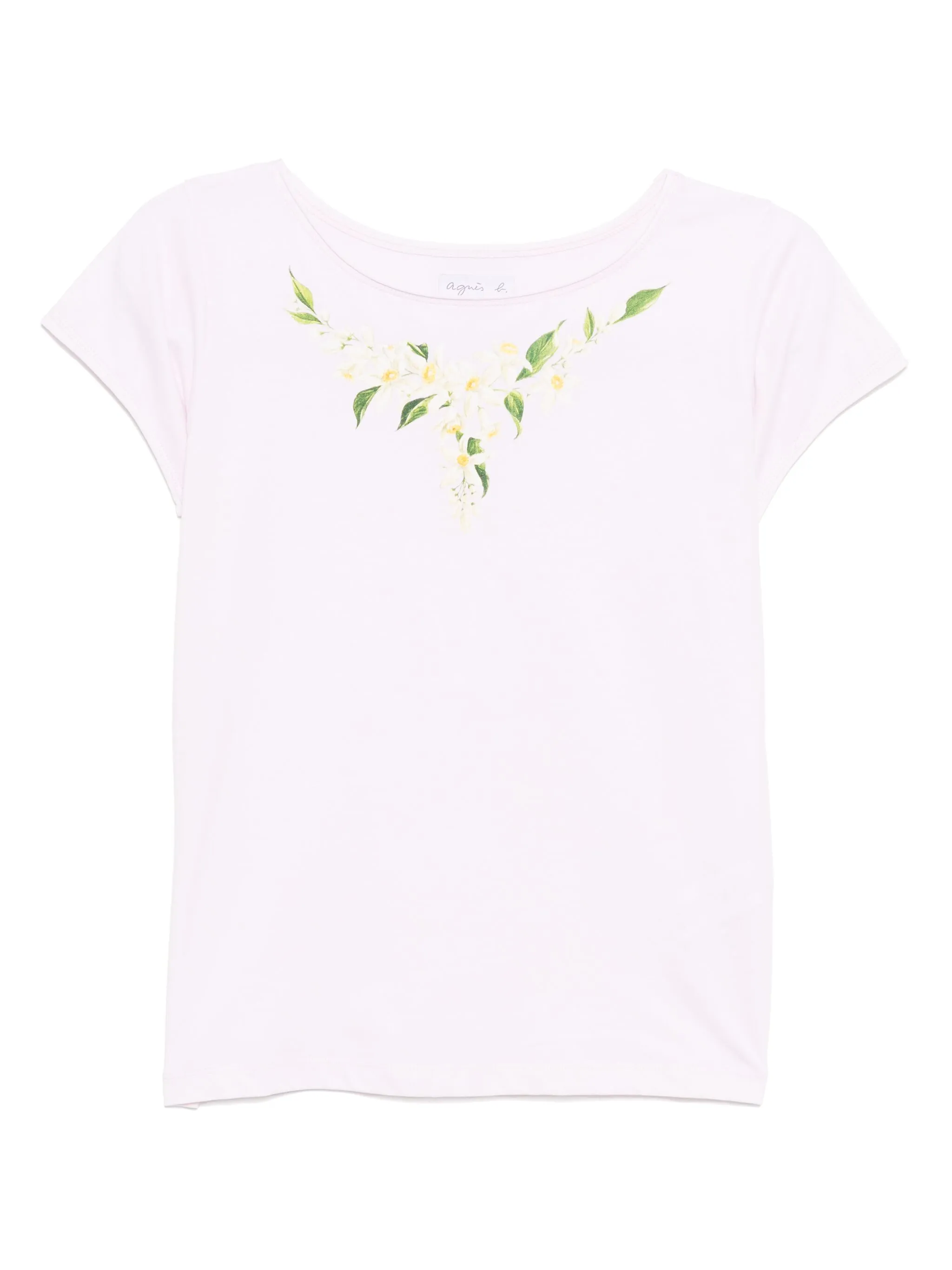 

Футболка с графичным принтом Agnès B., розовый