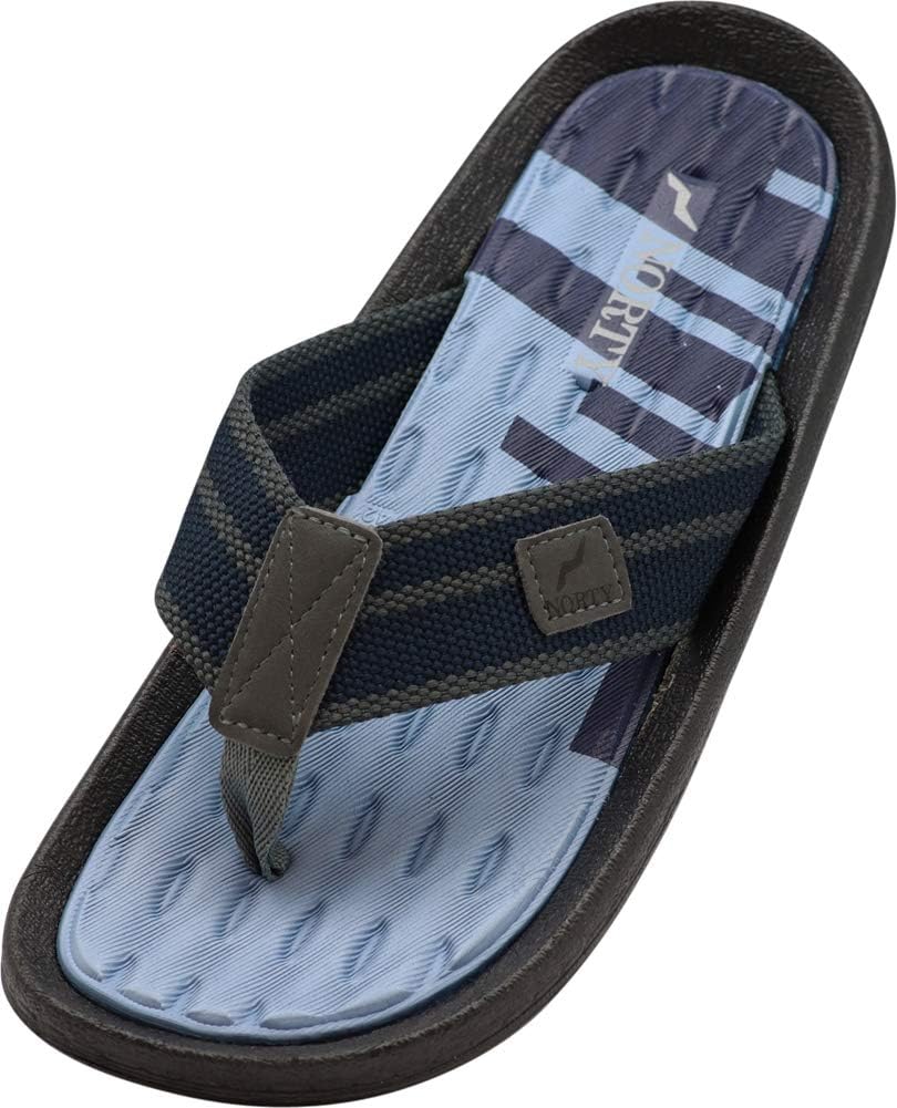

Мужские сандалии NORTY для пляжа, повседневного ношения, улицы и дома, вьетнамки, синий/серый/темно-синий