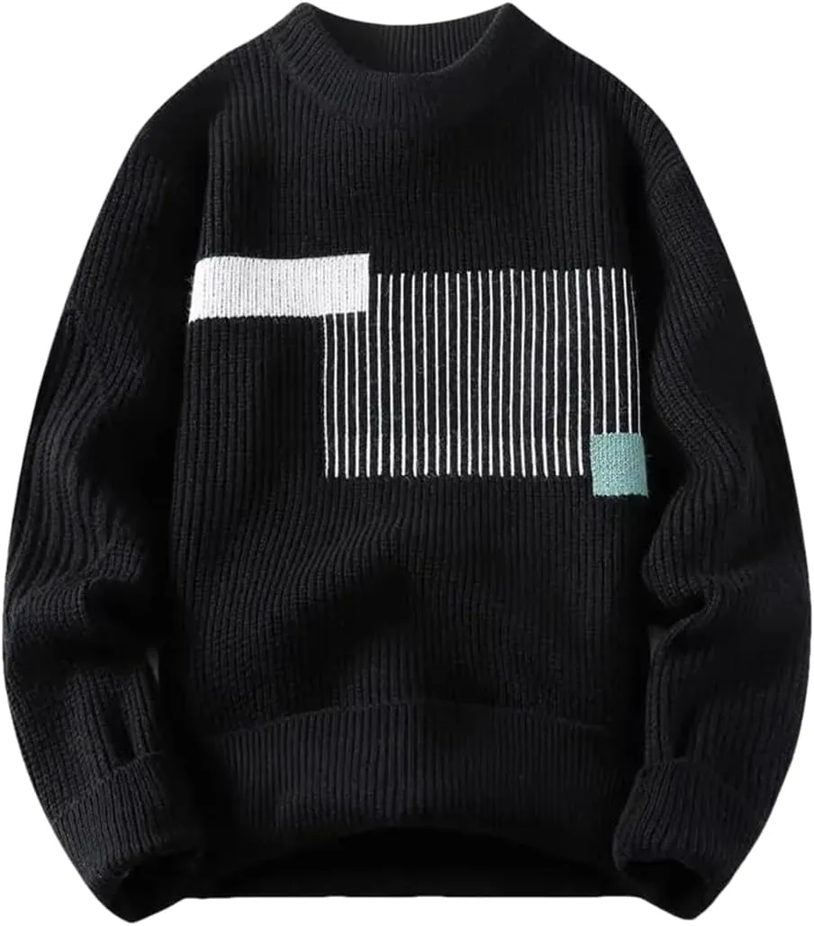 

Мужской свитер с круглым вырезом, утепленный