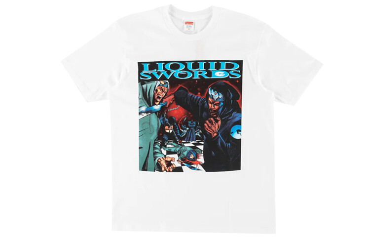 Футболка Supreme Liquid Swords, серый — фото 4