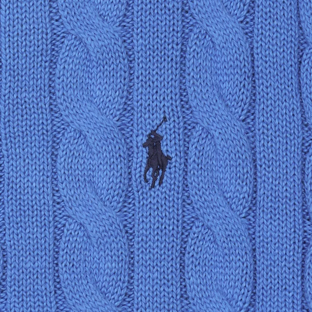 Мужской синий хлопковый свитер крупной вязки от Polo Ralph Lauren — фото 4